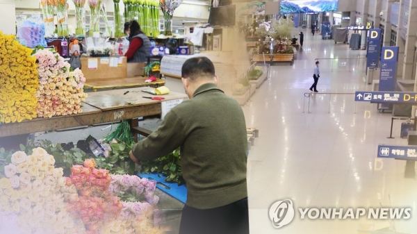 "이런 때는 처음"…소비 급감에 꽃값·여행비 '뚝' (CG)[연합뉴스TV 제공]