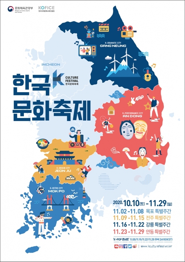 2020한국문화축제 K-컬처페스티벌 포스터