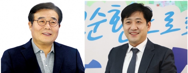 민주당 광주시당 위원장 출마한 이병훈(왼쪽)·최회용 후보